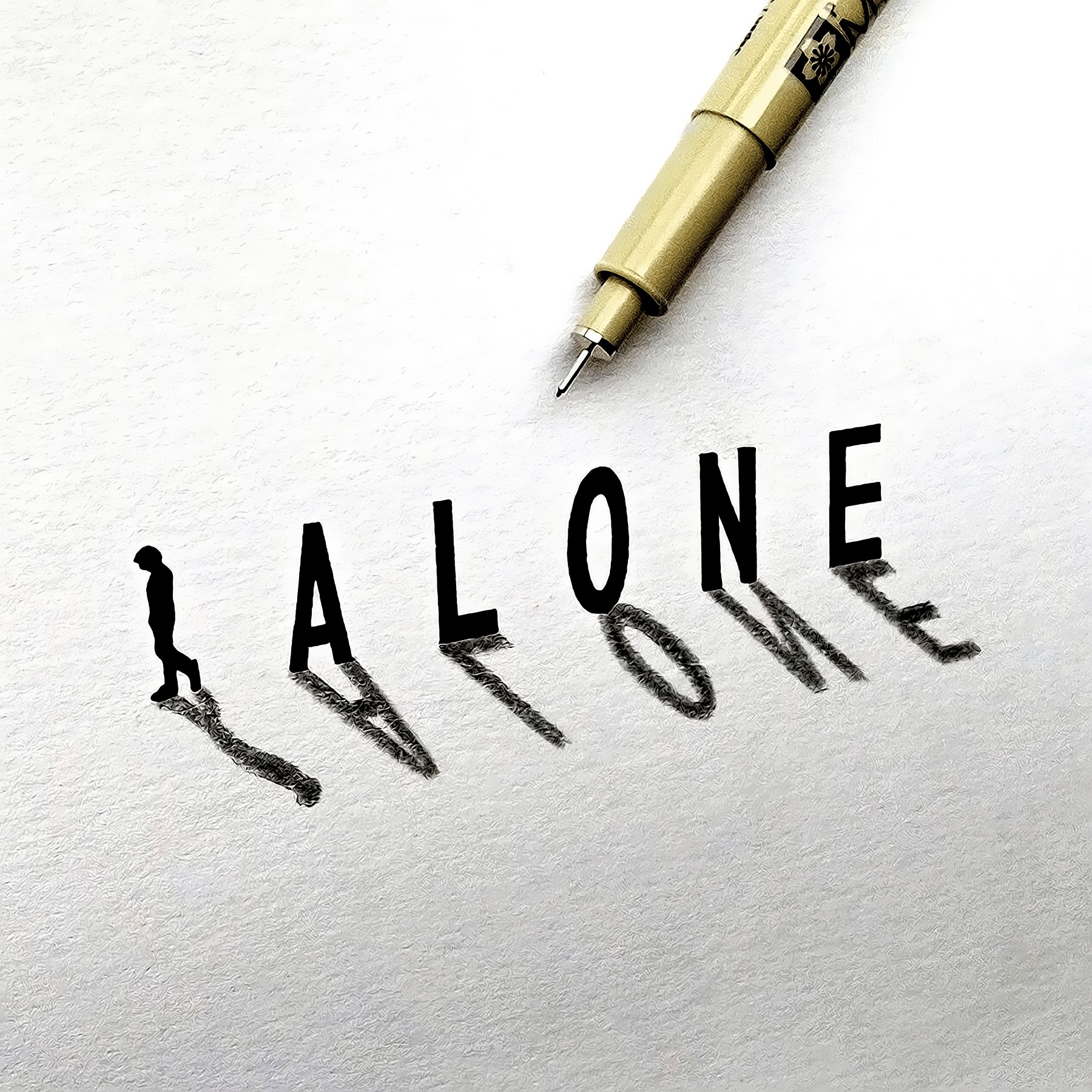 Alone — lettering by Joseph Bearbower