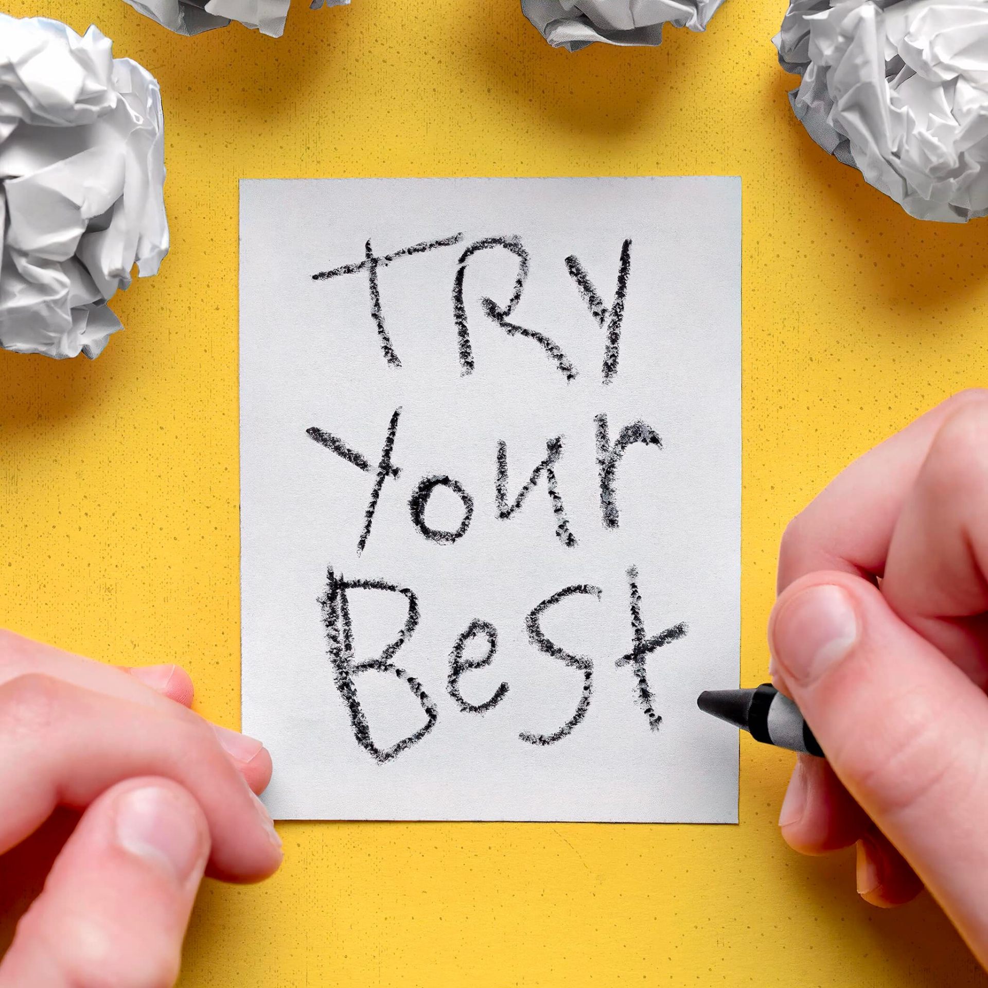 Try Your Best — lettering by Joseph Bearbower
